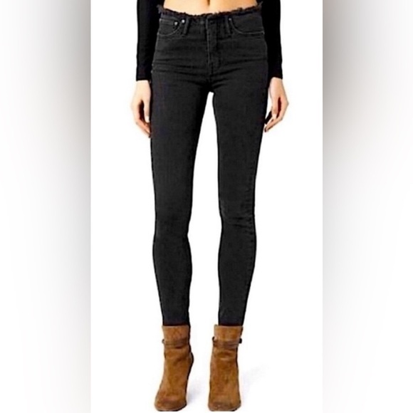 All Saints Pants - All Saints Mast Fray Fit Jeans Black